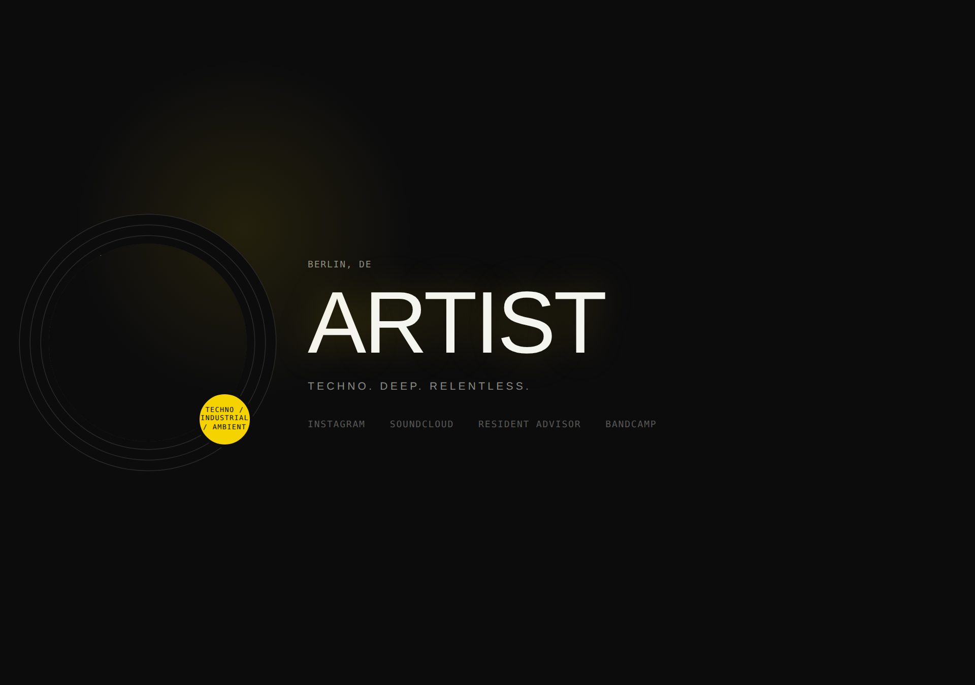 IMPRINT theme — Blackout · Acid Yellow