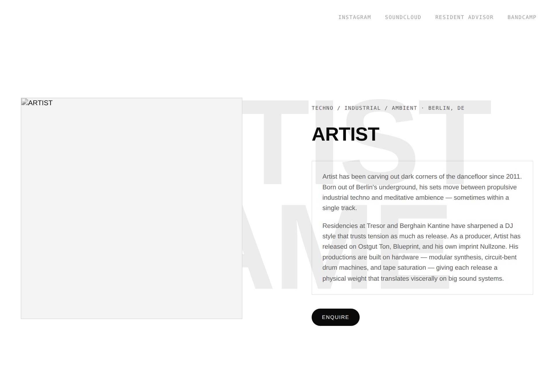 MONOLITH theme — White · Black · Editorial
